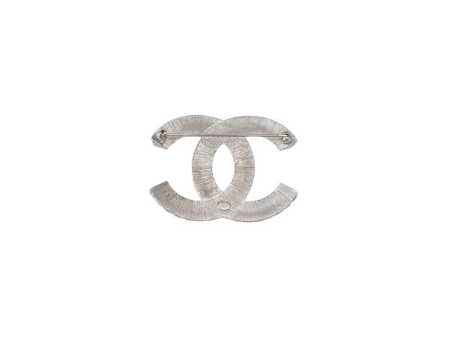Chanel Chanel Palladium Plated Strass CC Brooch Crystals - view 2