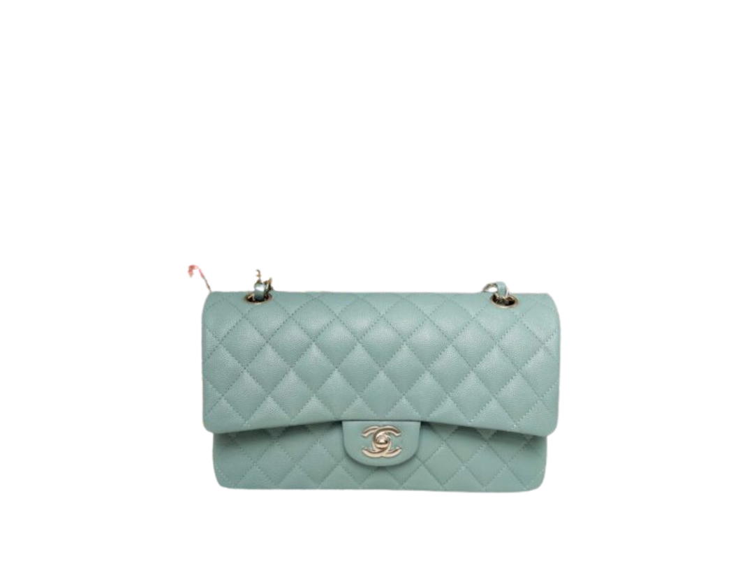 Chanel Chanel Classic 10 In Caviar Leather With Light Gold Hardware