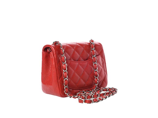 Chanel Chanel Caviar Quilted Mini Square Flap Red - view 2