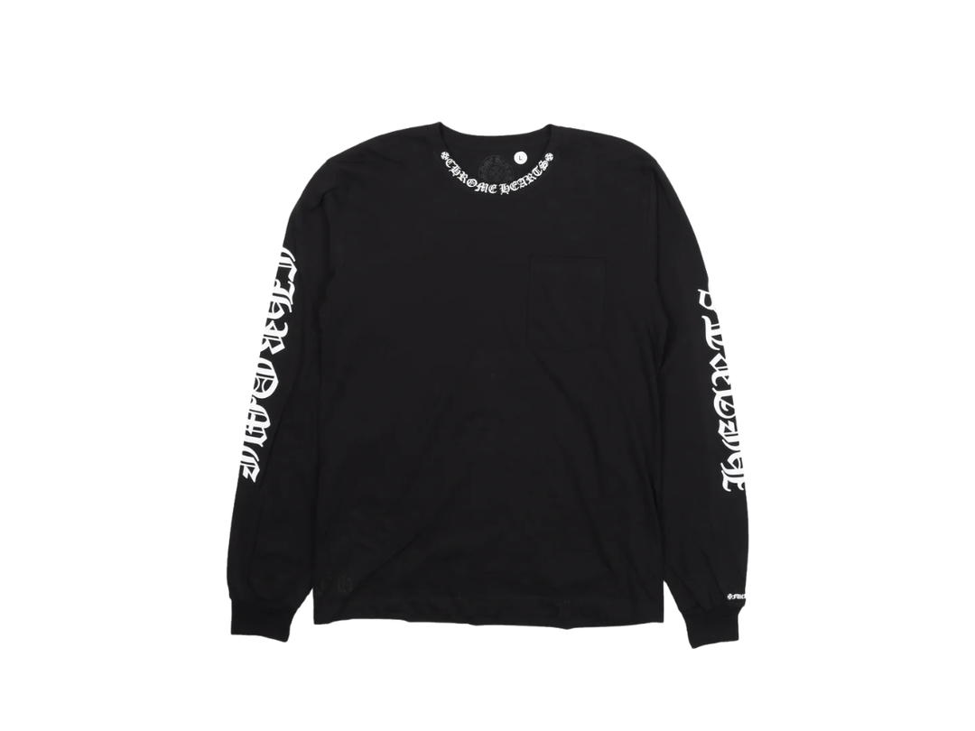 Chrome Hearts Chrome Hearts Neck Logo Long-Sleeve T-Shirt Black