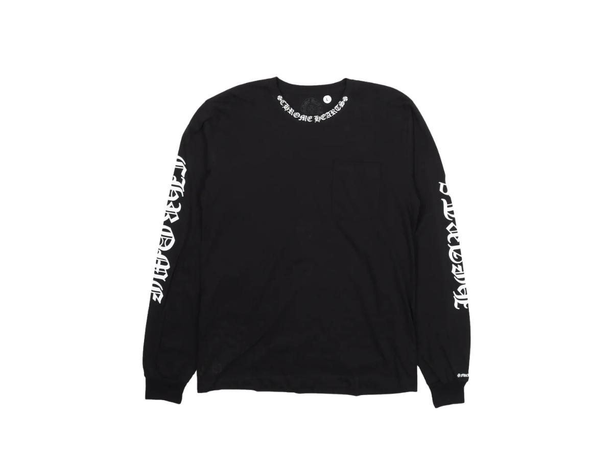 Chrome Hearts Chrome Hearts Neck Logo Long-Sleeve T-Shirt Black