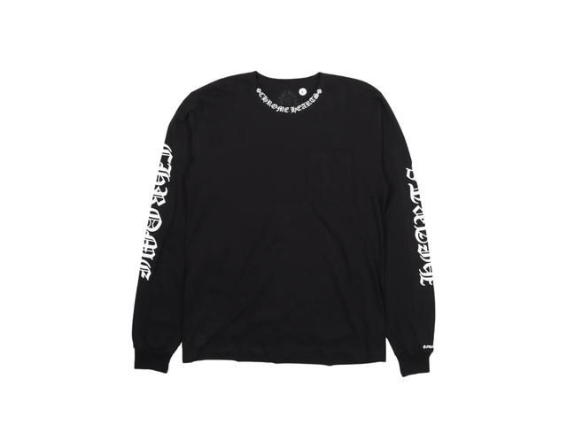 Chrome Hearts Chrome Hearts Neck Logo Long-Sleeve T-Shirt Black - view 1