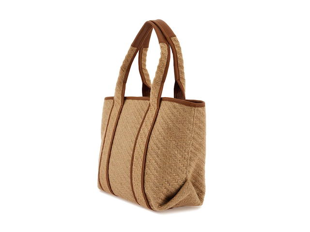 Chloé See By Chlo Laetizia Canvas And Leather Tote Bagbeige 100raffia Bos Taurus - view 2