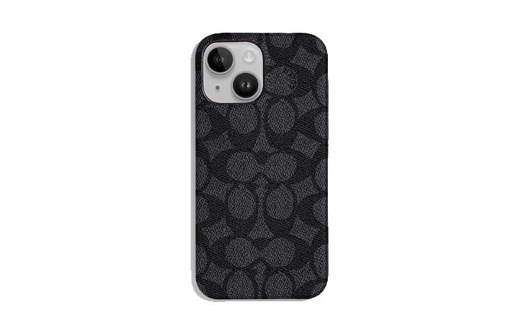 Coach Coach Phone Coated Canvas IPhone 14 Phone Case Bag Accessory Women's Black