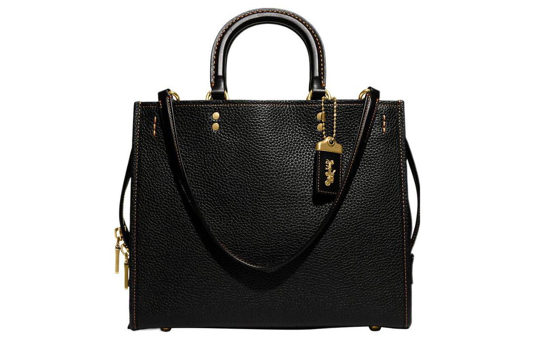 Coach Coach Rogue Leather Tote Bag, Shopping Bag, Shoulder Bag, Handbag Regular Women's Black