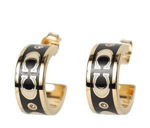 Buy Coach Brass Plated Enamel Glass Earrings Women's Gold Black at Sasom – Authentic and Ready to Ship