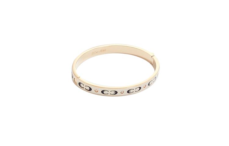 Coach Coach Brass Bangles Women's Gold/White