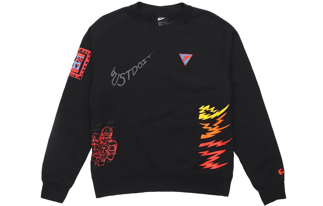 Nike Nike Sportswear NSW 3M Reflective Graffiti Print Hoodie Black