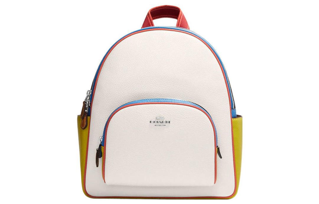 Coach Coach Court Leather Backpack Regular Women's White