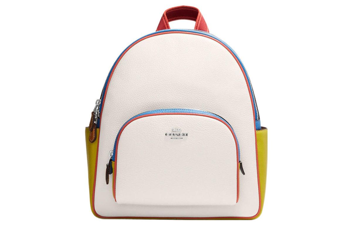 Coach Coach Court Leather Backpack Regular Women's White