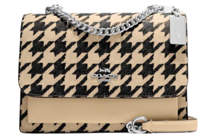 Coach Coach Klare Leather Envelope Bag Shoulder Bag Handbag Small Size Women's Milk Tea Beige