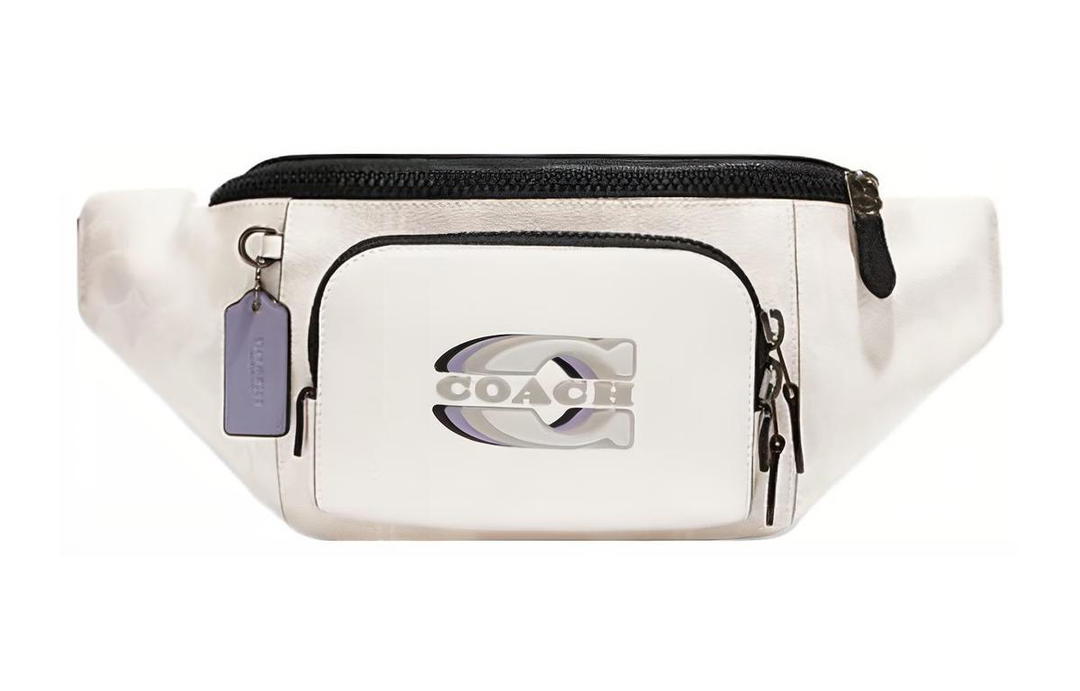 Coach Coach Track Cow Leather Sling Bag Crossbody Bag Fanny Pack Large Size Men's White