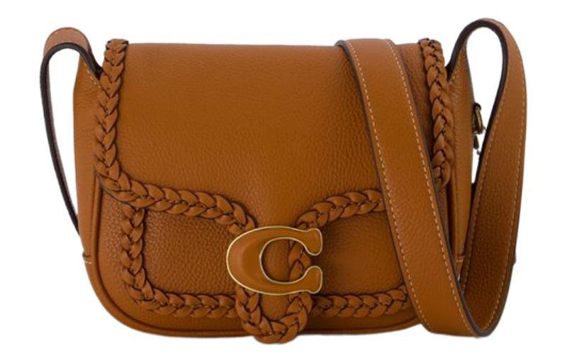 Coach Coach Tabby Calfskin Messenger Bag Shoulder Bag Crossbody Bag Small Size Women's Brown