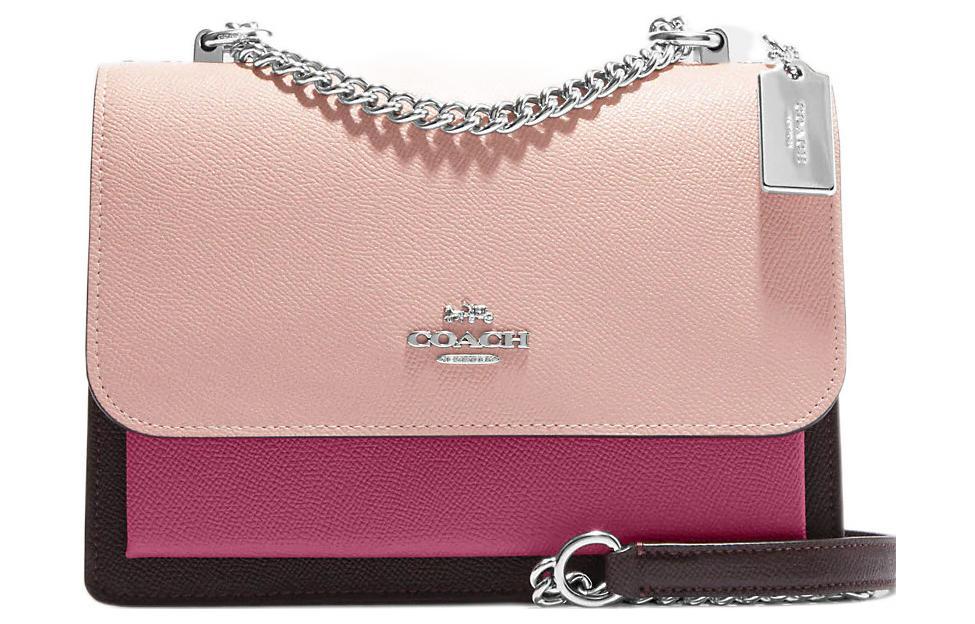Coach Coach Klare Leather Square Bag Portable Crossbody Bag Shoulder Bag Women's Pink