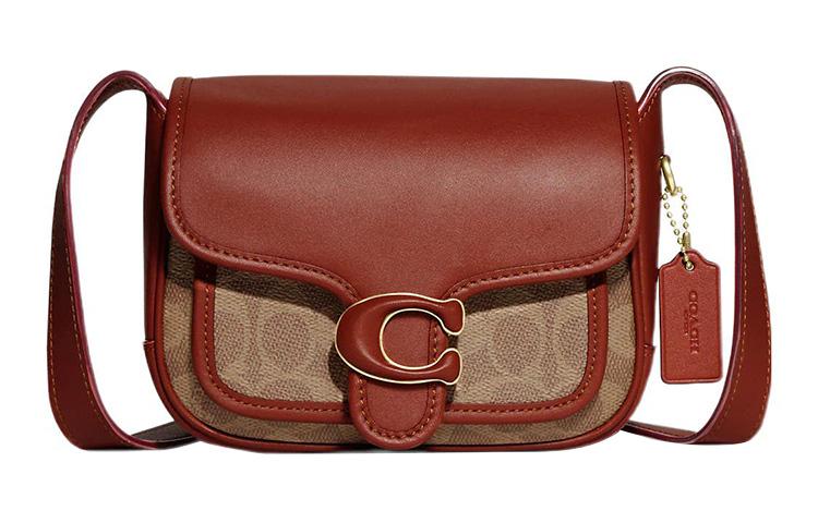 Coach Coach Tabby Cow Leather Shoulder Bag Crossbody Bag Medium Size Women's Tan