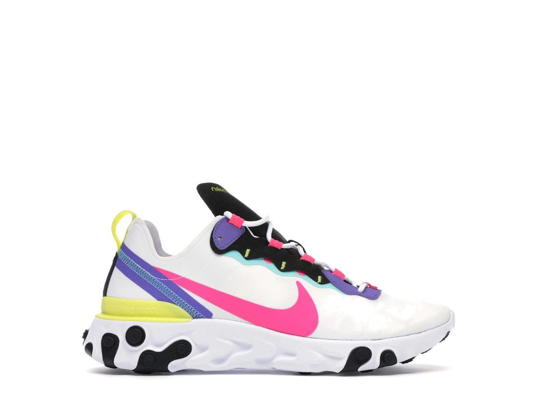 Nike Nike React Element 55 White Psychic Purple Hyper Pink