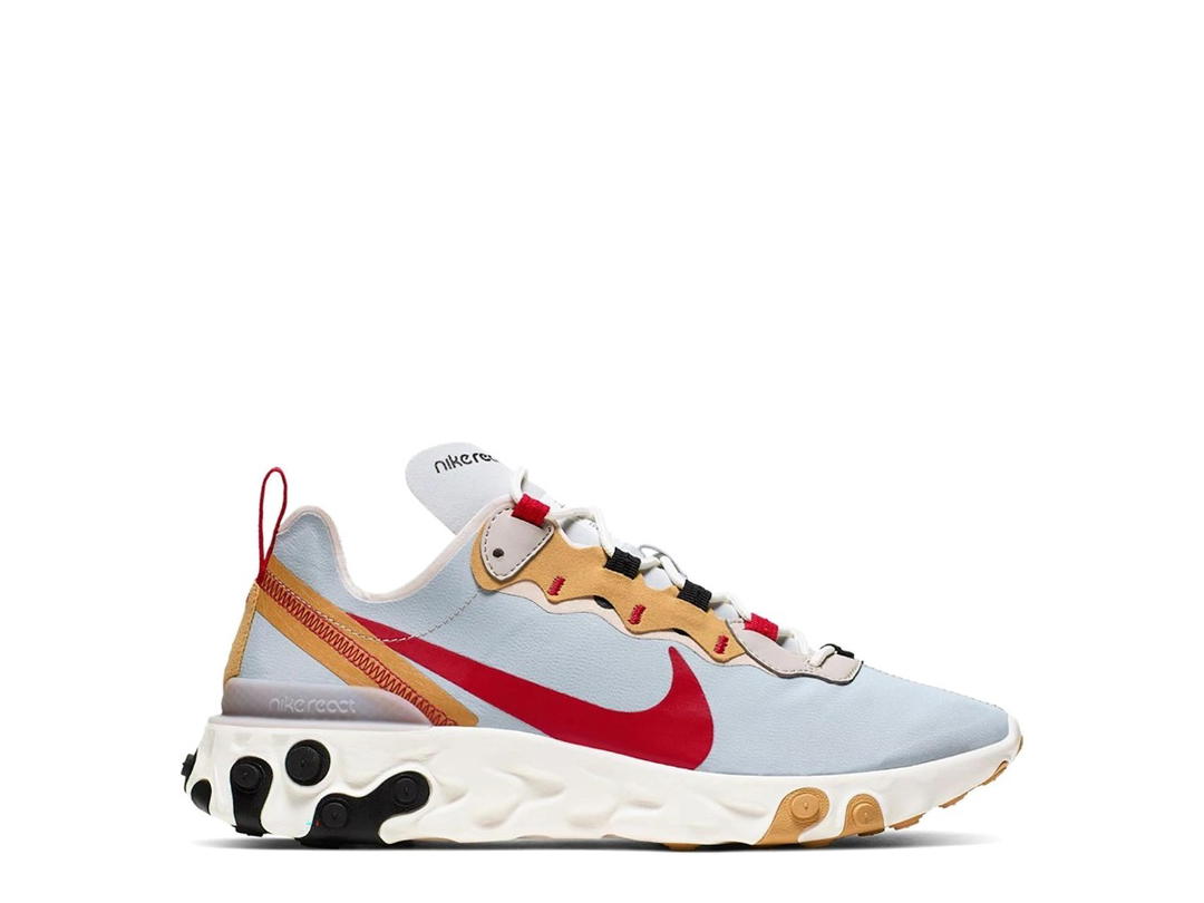 Nike Nike React Element 55 Pure Platinum Club Gold Red