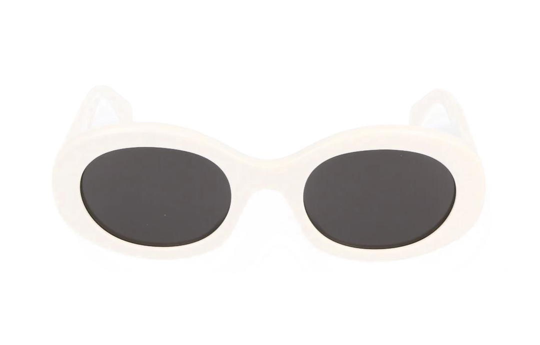 Celine Celine Acetate Oval Sunglasses Unisex White