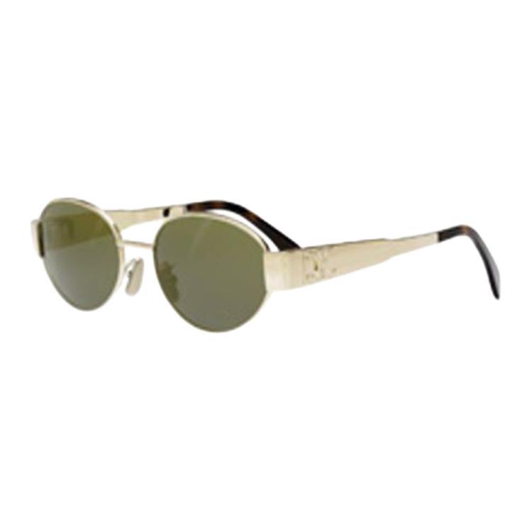 Celine Celine Oval Sunglasses Women's Gold