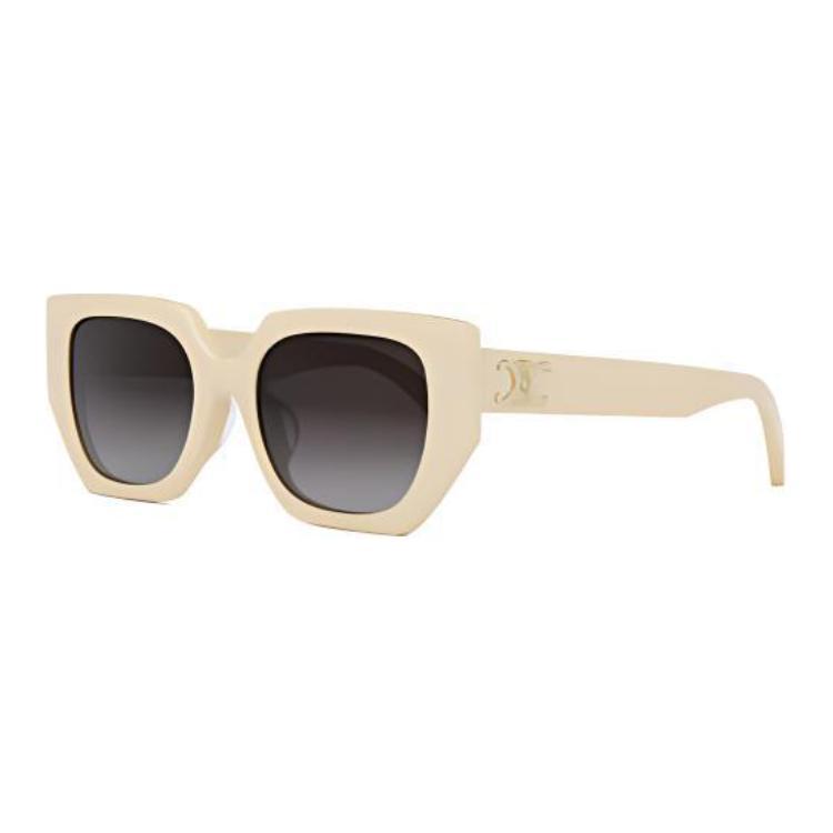 Celine Celine Irregular Shape Sunglasses Women's Beige