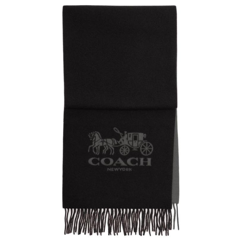 Coach Coach Cashmere Knit Scarves Unisex Black