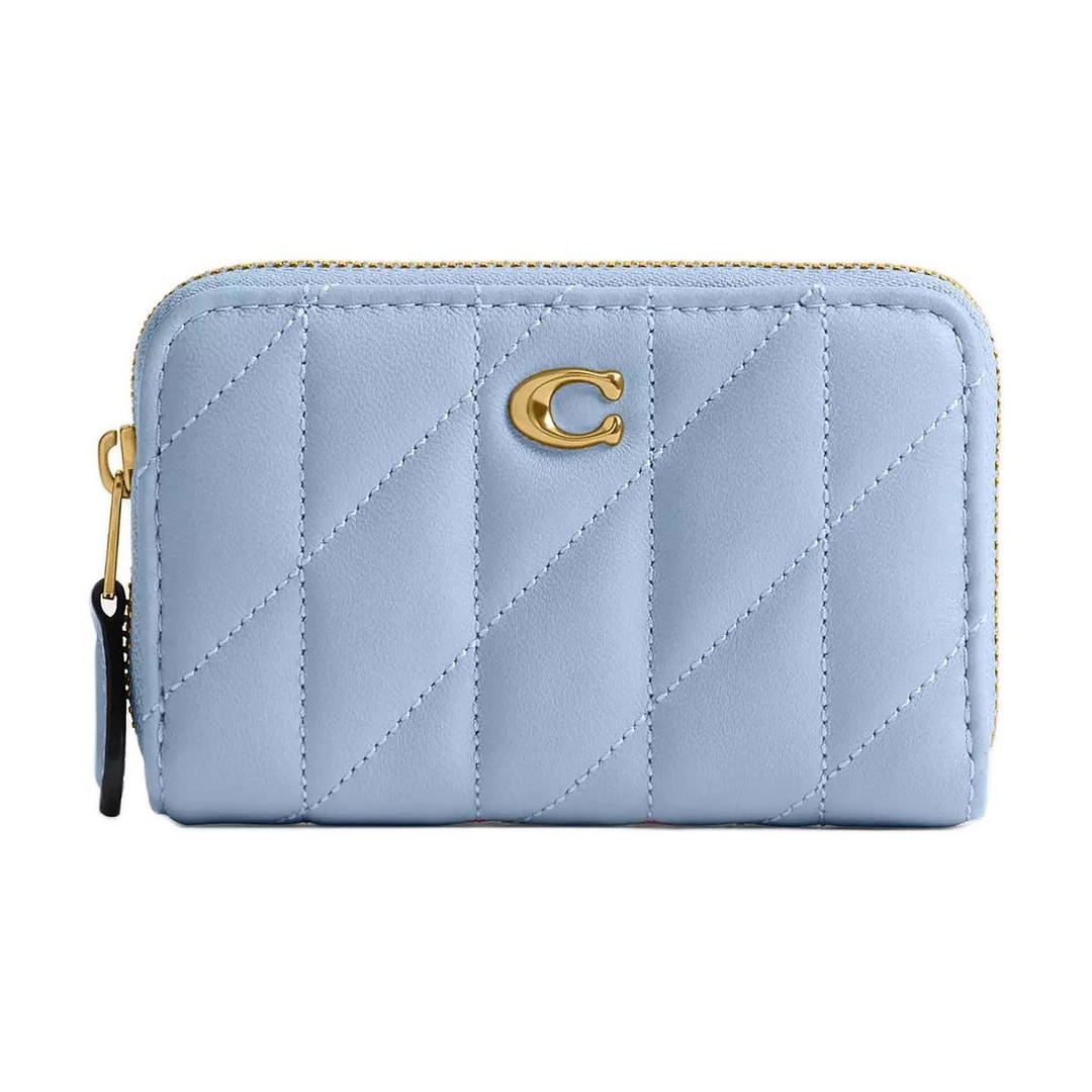 Coach Coach Essential Nappa Leather Card Holder Small Size Women's Blue