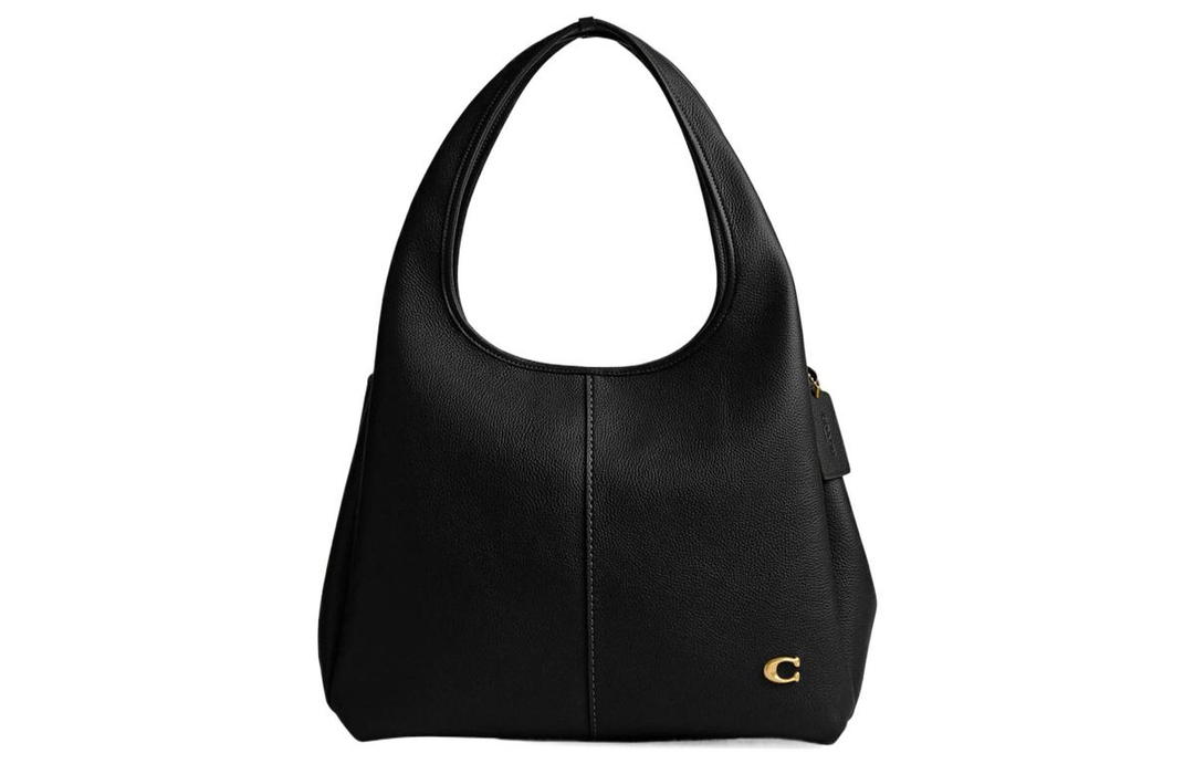 Coach Coach Lana Polished Pebbled Leather Handbag Shoulder Bag Women's Black