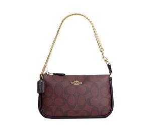 Buy Coach Nolita Canvas With Leather Shoulder Bag Handbag Shoulder Bag Women's Gold & Dark Red Multiple Colors at Sasom – Authentic and Ready to Ship