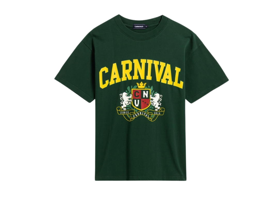 Carnival Carnival Heraldry Boxy Washed T-shirt Green (SS25)