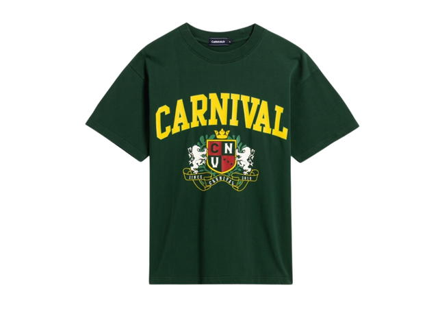 Carnival Carnival Heraldry Boxy Washed T-shirt Green (SS25) - view 1
