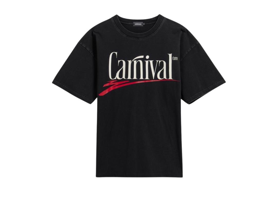 Carnival Carnival Underline Ovs Washed T-shirt Black (SS25)
