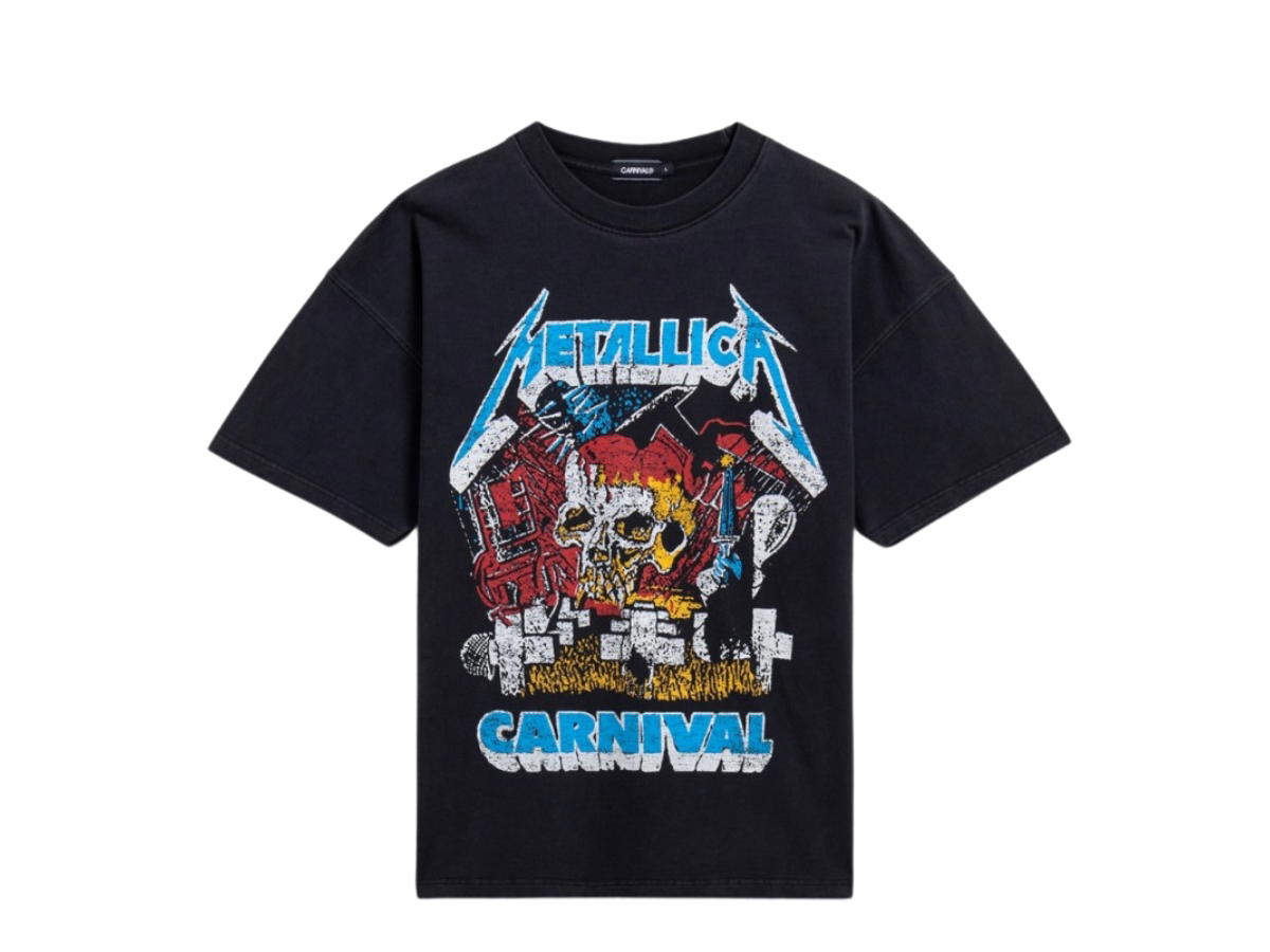 Carnival Carnival X Metallica Mashup Ovs T-Shirt Black