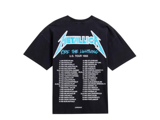 Carnival Carnival X Metallica Ride The Lightning Ovp Ovs T-Shirt Black - view 2