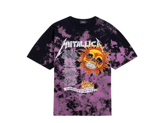 Carnival Carnival X Metallica Summer Shit Tie Dye Ovs T-Shirt Purple - view 1