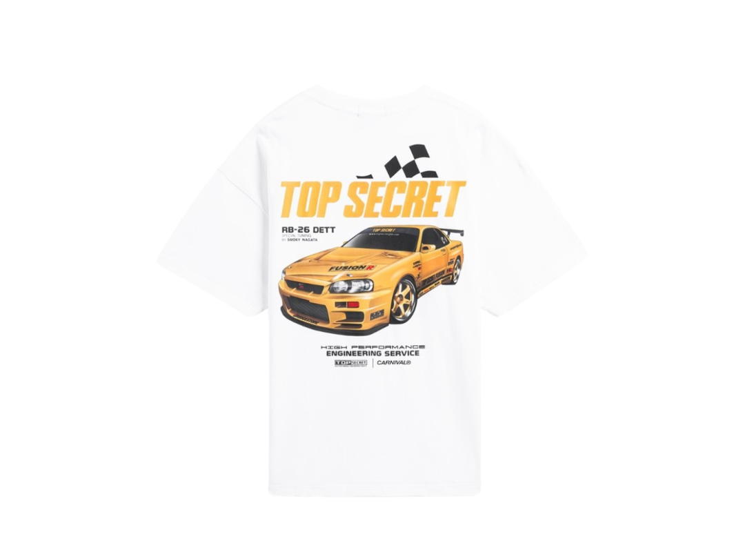 Carnival Carnival x Top Secret R34 Gtr Ovs T-Shirt White