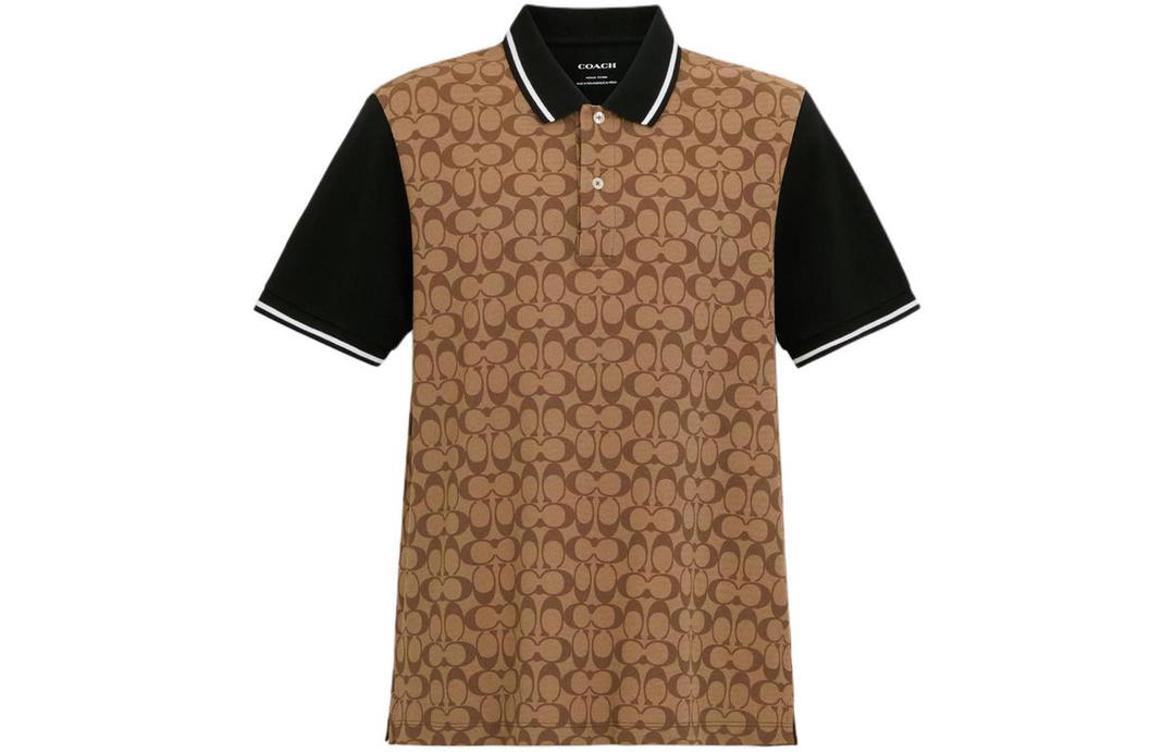 Coach Coach Signature Polo Shirt Men's Khaki