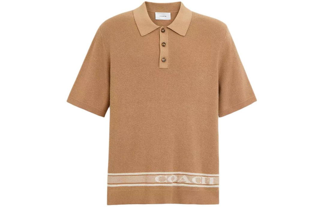 Coach Coach Polo Shirts Men Brown