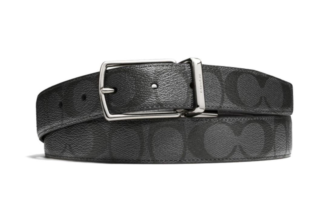 Coach Coach Men's Modern Harness Buckle Cut To Size Reversible Belt