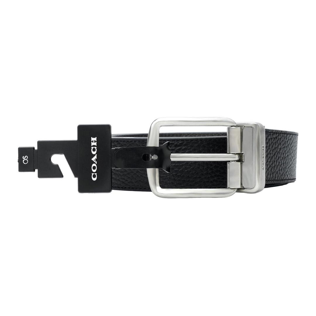 Coach Coach Harness Buckle Cut To Size Reversible Belt Men's Black