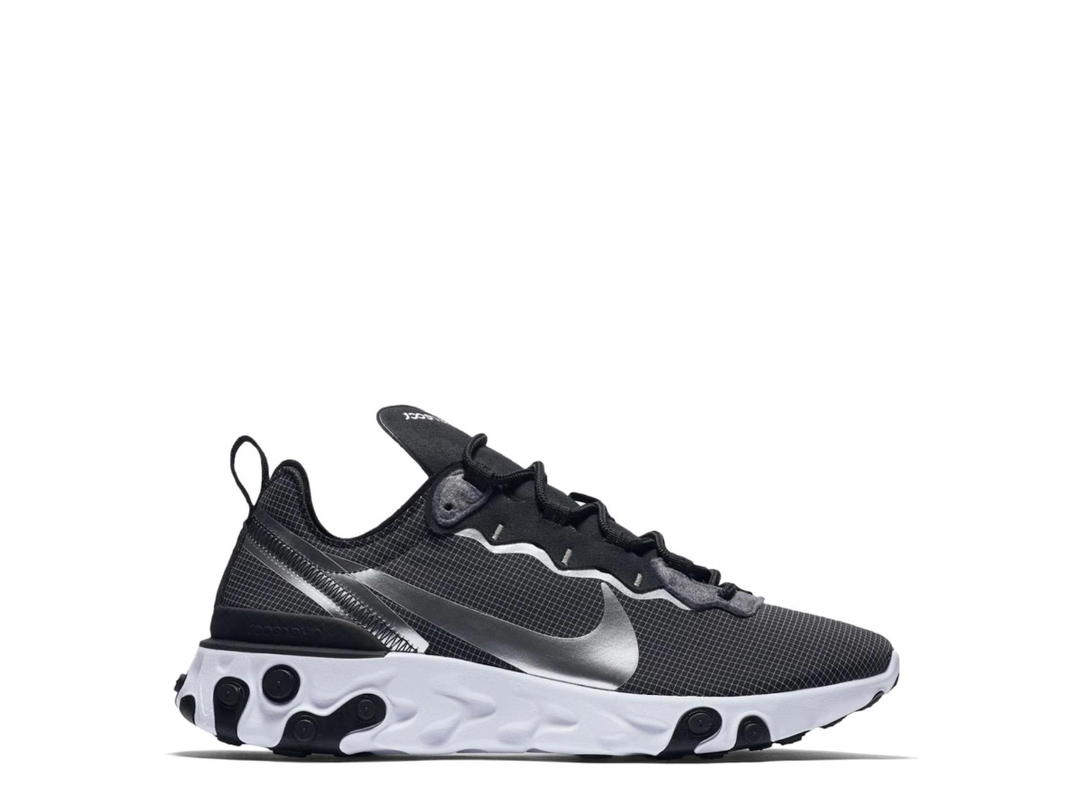 Nike Nike React Element 55 Black Metallic Silver