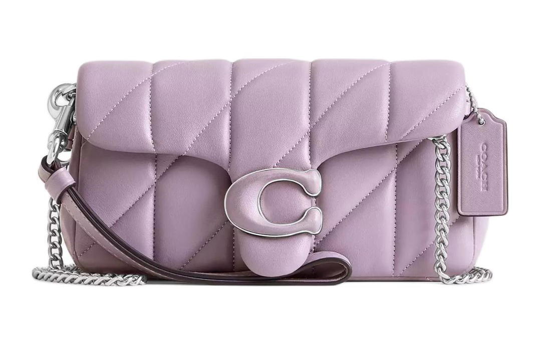 Coach Coach Tabby Nappa Leather Crossbody Bag Shoulder Bag Small Size Women's Light Purple