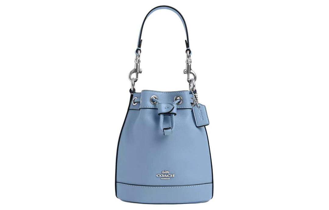 Coach Coach Bucket Premium Calfskin Bucket Bag Handbag Shoulder Bag Crossbody Bag Mini Women's Blue