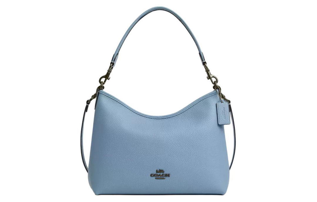 Coach Coach Leather Crossbody Bag Shoulder Bag Handbags Large Size Women's Blue
