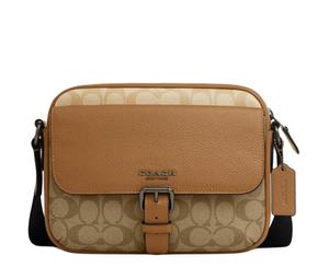 Buy Coach Hudson Artificial Leather Cow Leather Patchwork Shoulder Bag Crossbody Bag Medium Size Men's Light Saddle Brown at Sasom – Authentic and Ready to Ship
