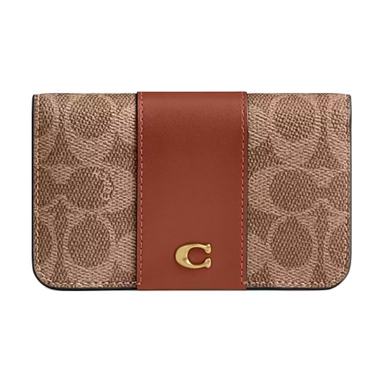 Coach Coach Coated Canvas Wallet Women's Brown