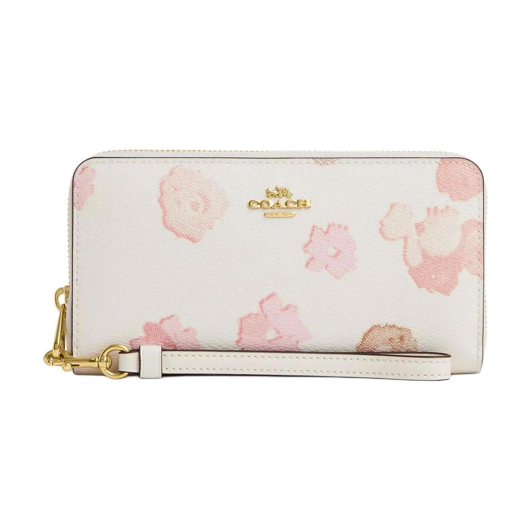 Coach Coach Coated Canvas Wallet Small Size Women's White