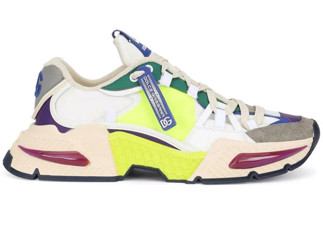 Dolce & Gabbana Dolce & Gabbana Mixed-Material Airmaster White Yellow Red