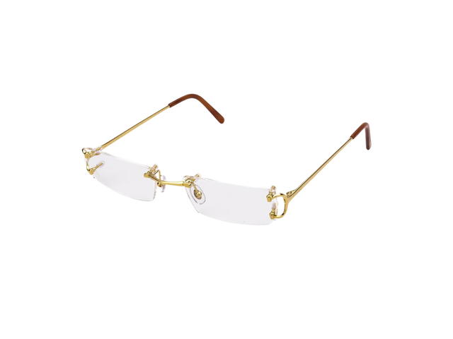 Cartier Cartier Rimless Rectangular Frame Glasses - view 1