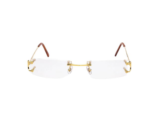Cartier Cartier Rimless Rectangular Frame Glasses - view 2