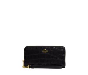 Buy Coach Crocodile Embossed Leather Wallet Small Size Women's Black at Sasom – Authentic and Ready to Ship